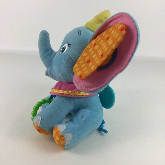 Disney Baby Dumbo Activity Plush Chime Toy Rattle Crinkle Teether Elephant - Picture 2 of 6